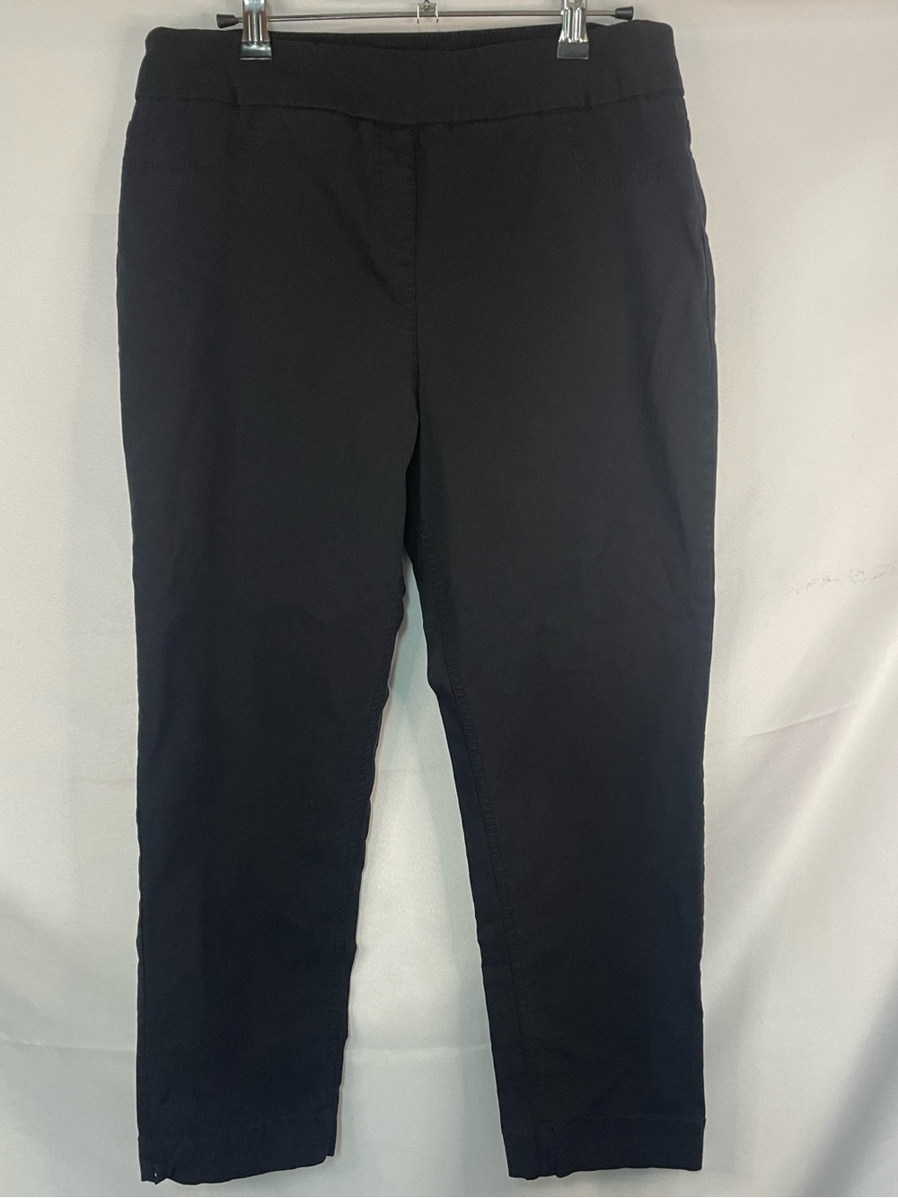 Soft Surrounding black pull on pants, no fabric rage but they’re cotton/spandex